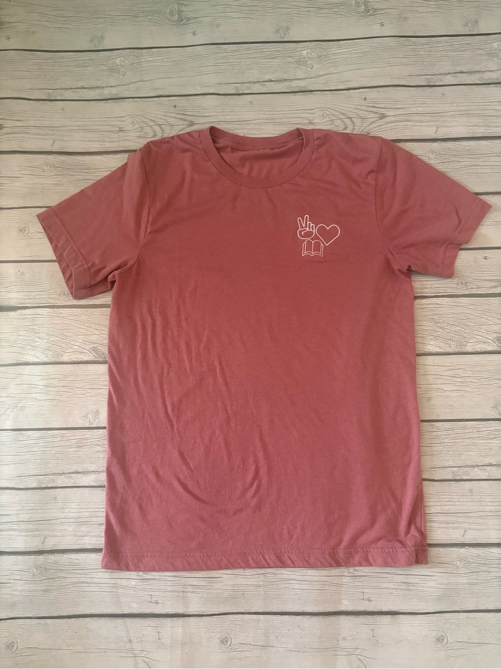Rust Pink Graphic Crewneck T-Shirt